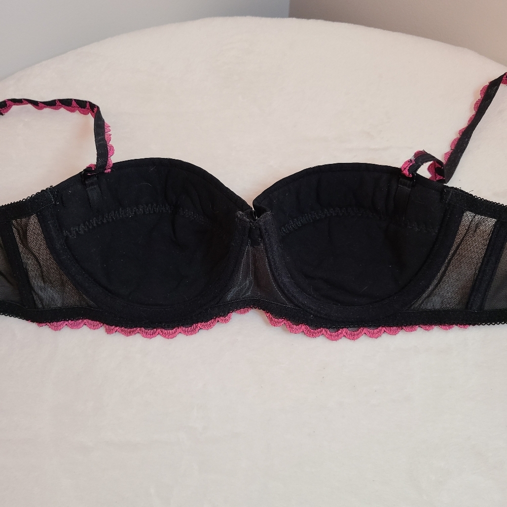 VTG Gilligan & O'Malley Beautiful Embroidered Demi Bra Size 34B - Picture 4 of 6